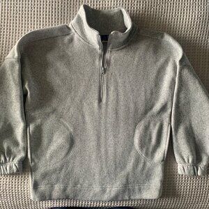 Old Navy Pullover 3/4 zip, front pockets, girl's size XL (14-16) in oatmeal